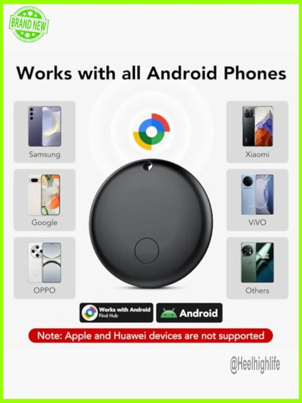 4 Pack Bluetooth Tracker Tags for Android, Find Lost Items, IP68 Waterproof - Picture 2 of 7